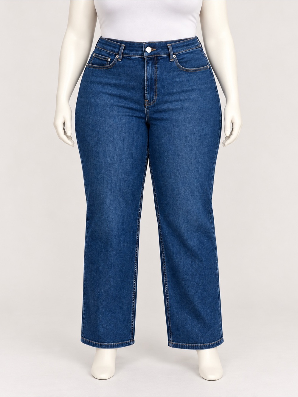 SPANX Plus Size 26 Dark Wash High Rise Straight Leg Jeans NWT